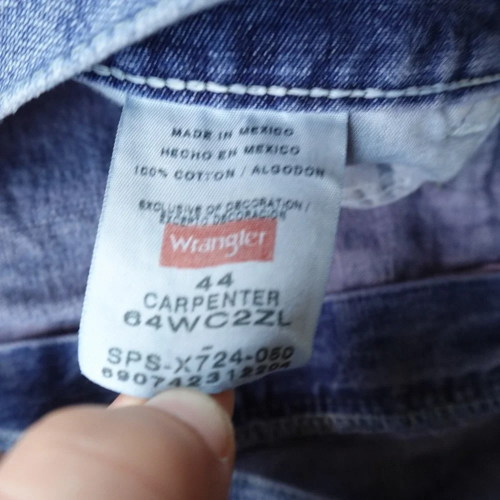 Wrangler‎ Shorts Mens 44 Dark Blue Denim Jean Jorts Carpenter Utility Work Skate